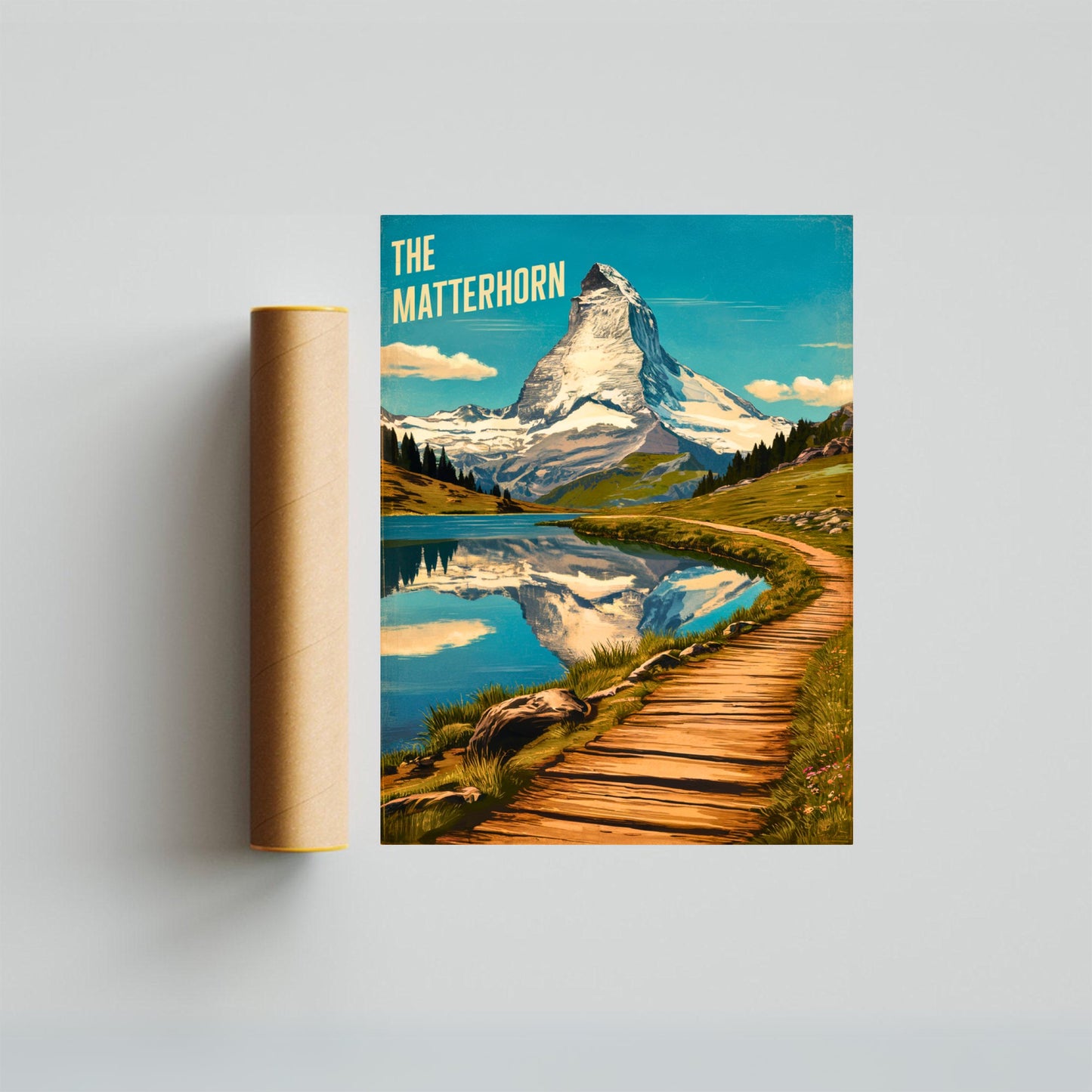 Matterhorn Vintage Travel Poster - Alpine Elegance