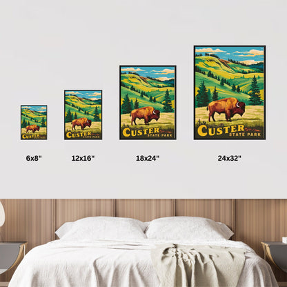 Custer State Park Vintage Travel Poster