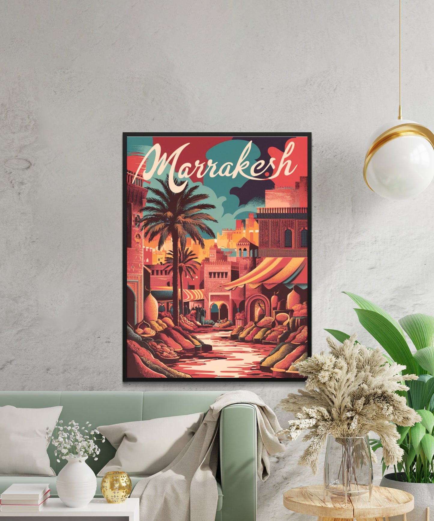 Marrakesh Vintage Travel Poster