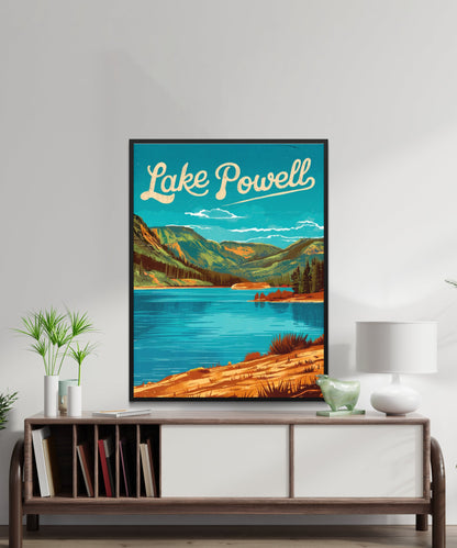 Lake Powell Vintage Travel Poster