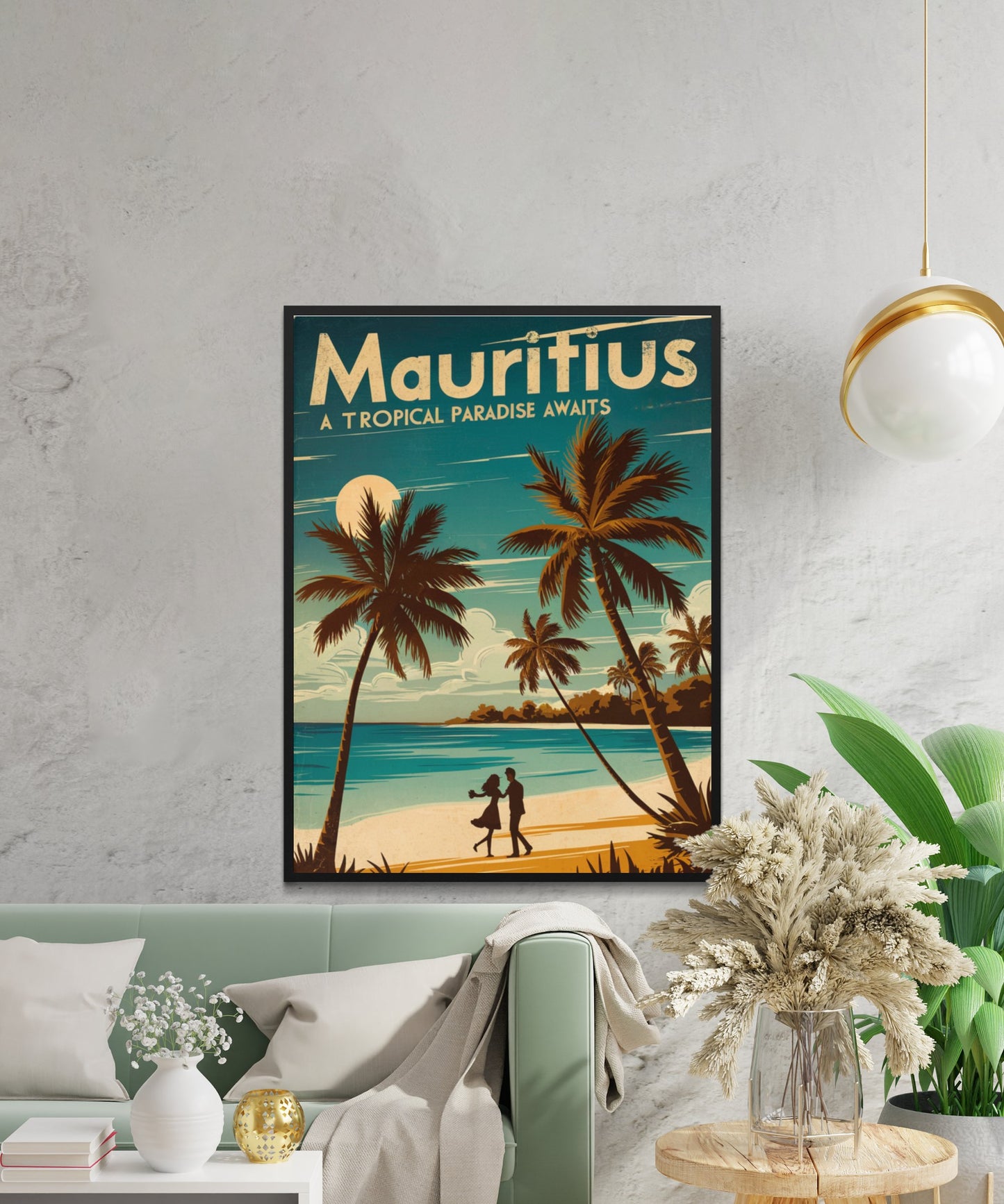 Mauritius Vintage Travel Poster - Pristine Beaches