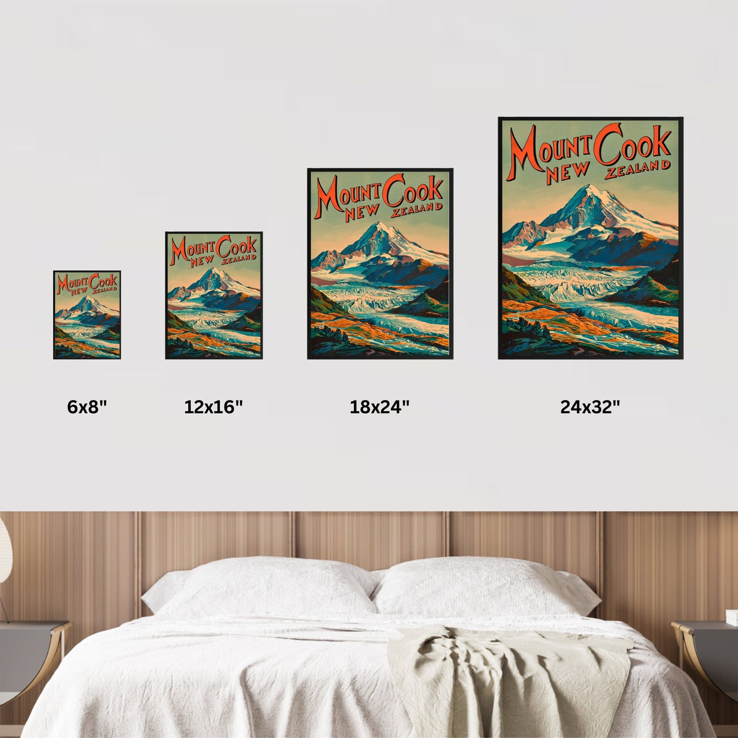 Mount Cook Vintage Travel Poster - New Zealand Majesty