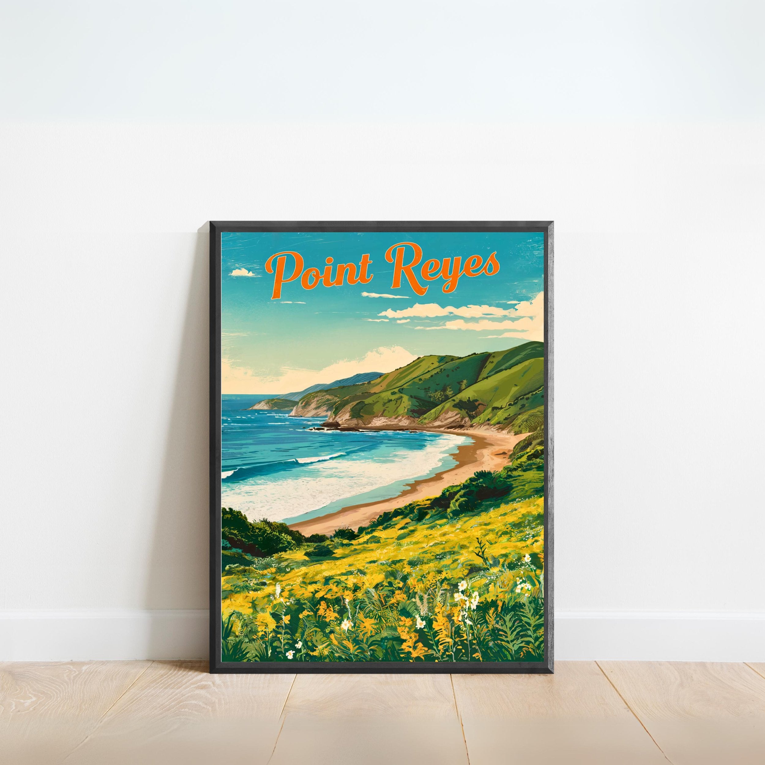 Point Reyes Poster Point Reyes Vintage Travel Poster – Travel Treasure Co
