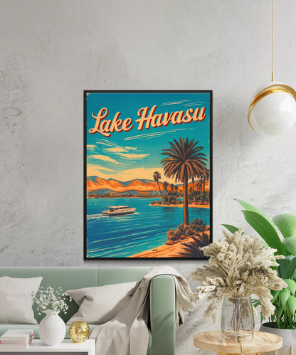 Lake Havasu Vintage Travel Poster - Boating Paradise