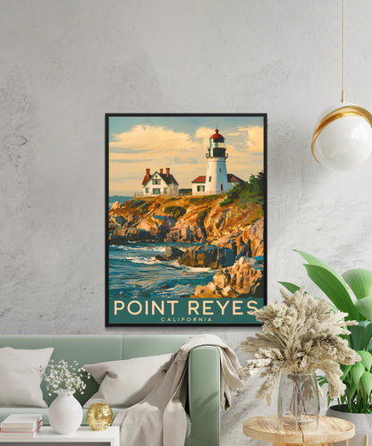 Point Reyes Vintage Travel Poster - Coastal Paradise