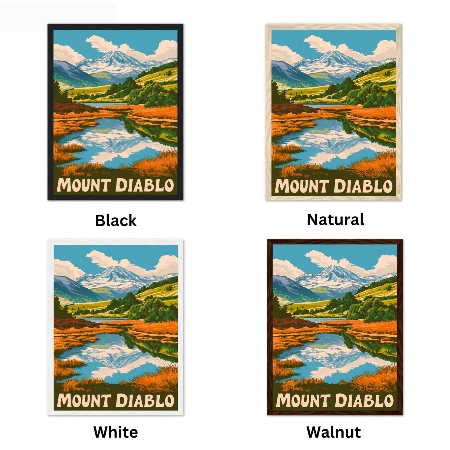 Mount Diablo Vintage Travel Poster