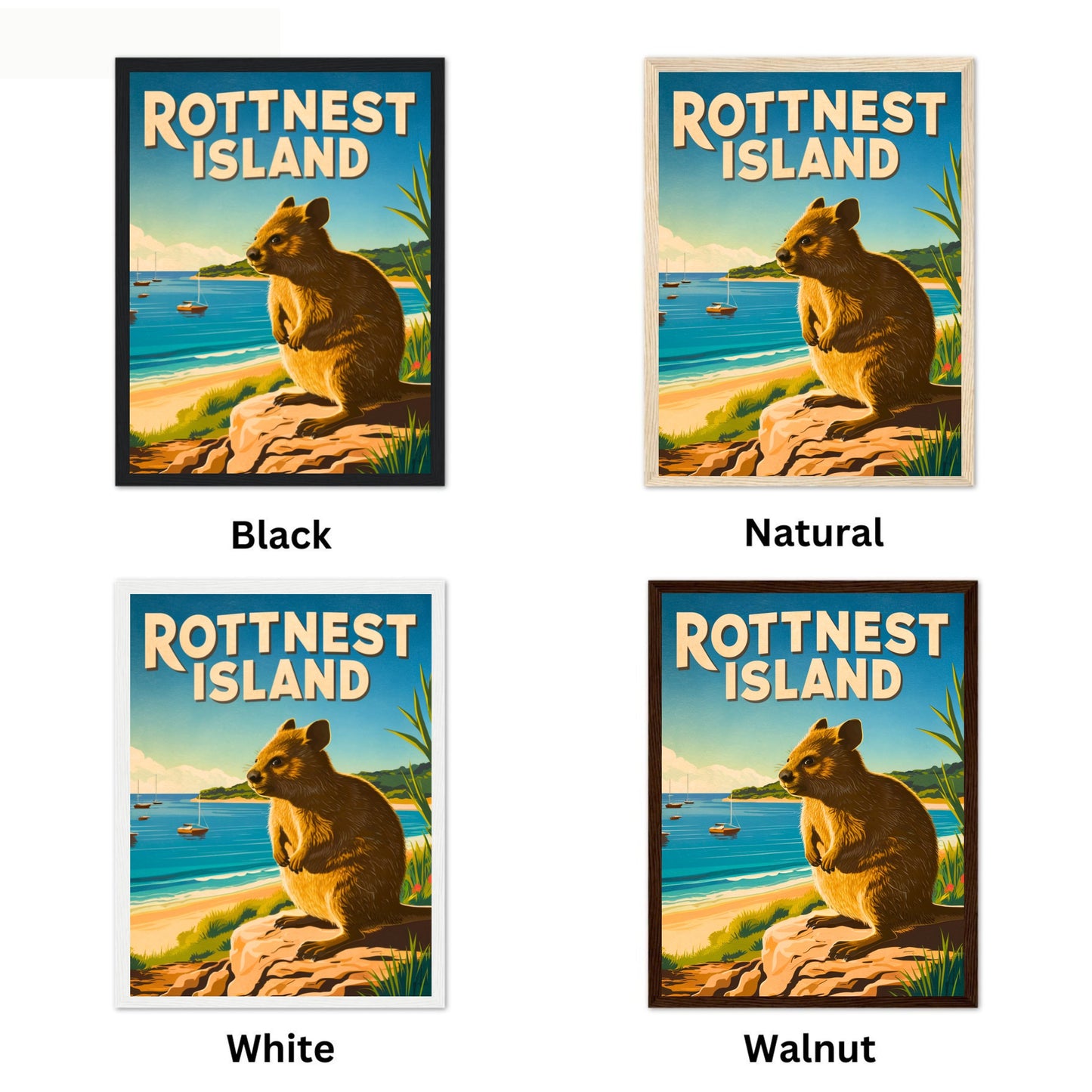 Rottnest Island Vintage Travel Poster