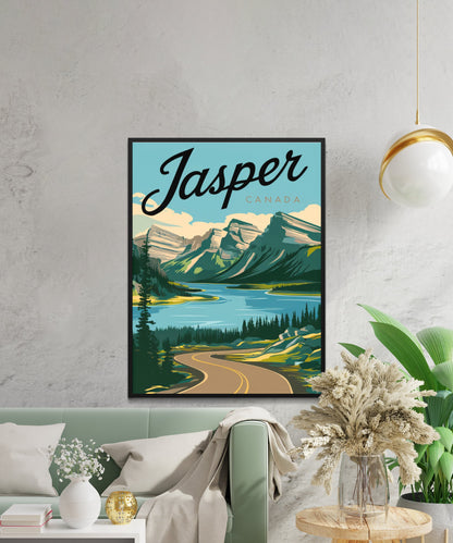 Jasper Vintage Travel Poster -  Scenic Beauty