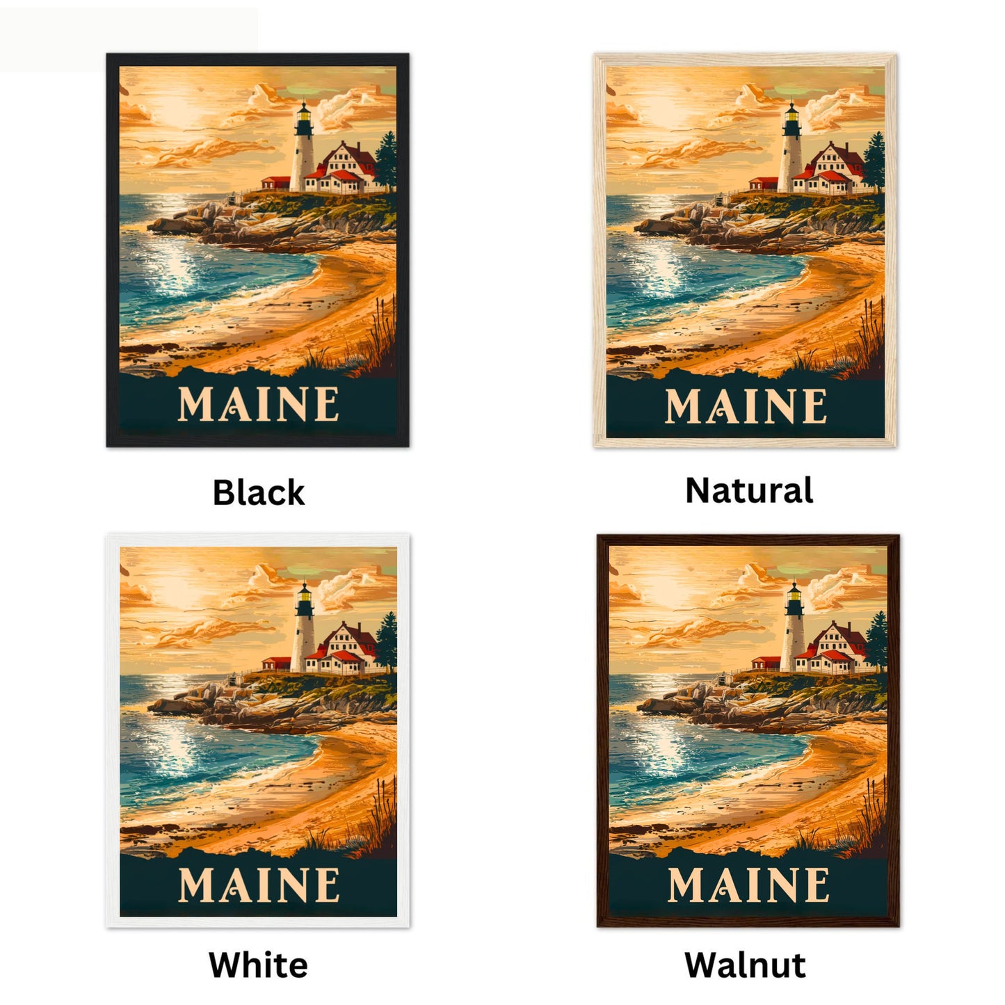 Maine Vintage Travel Poster