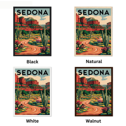 Sedona Vintage Travel Poster  - Timeless Red Rock Majesty