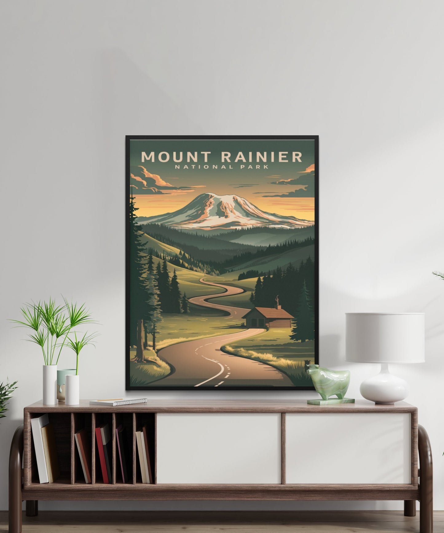 Mount Rainer Vintage Travel Poster - Wilderness Splendor