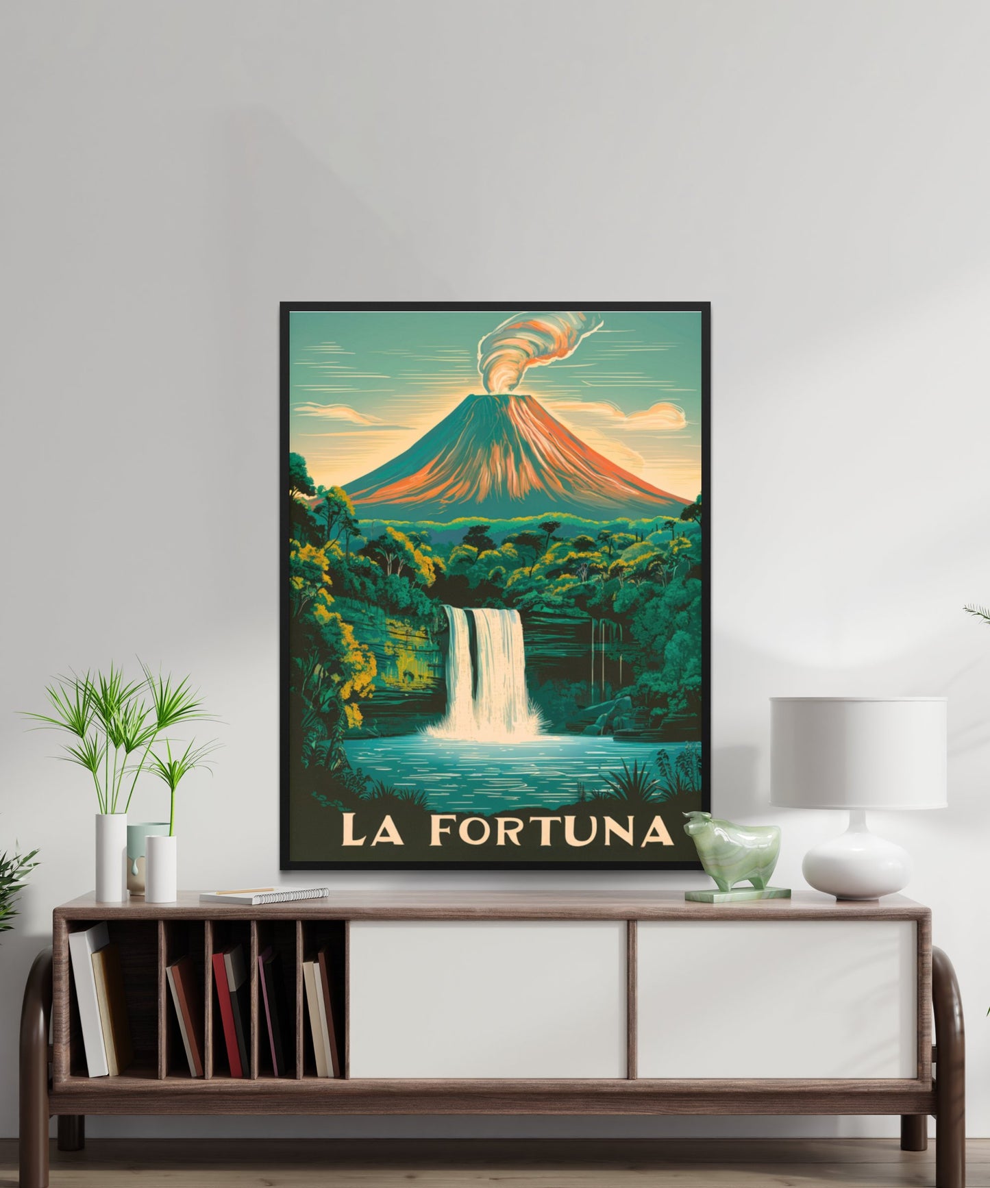 La Fortuna Vintage Travel Poster