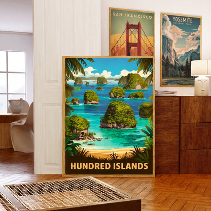 Hundred Islands Vintage Travel Poster - Maritime Views