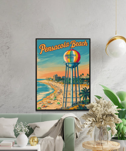 Pensacola Vintage Travel Poster  - Serene Waters