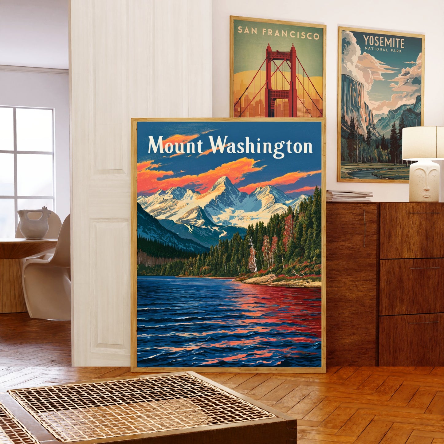 Mount Washington Vintage Travel Poster - Wilderness Majesty