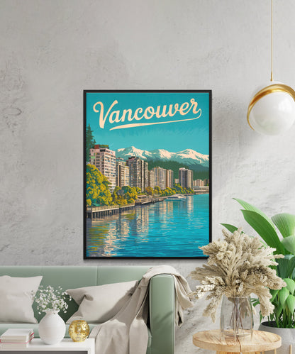 Vancouver Vintage Travel Poster