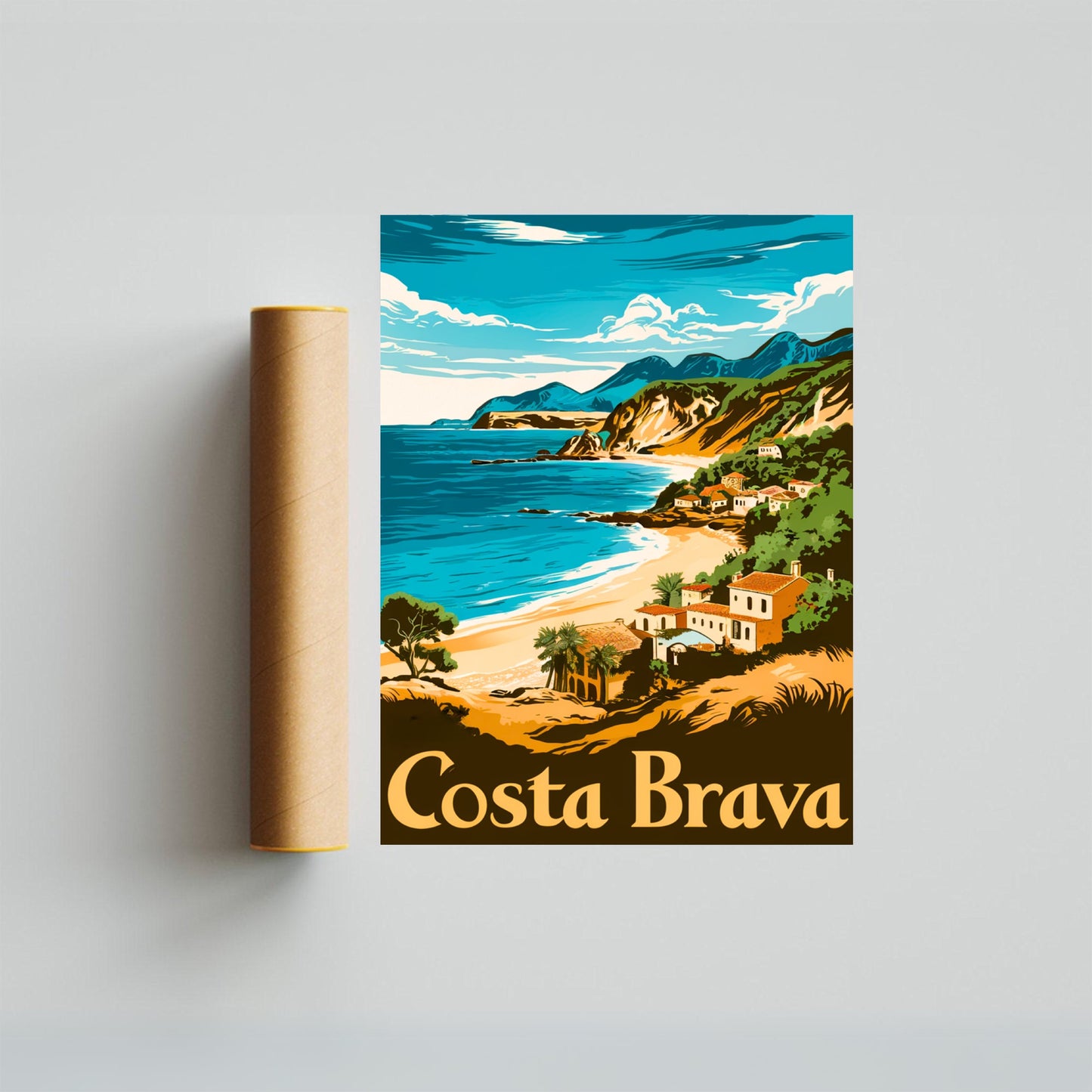 Costa Brava Vintage Travel Poster