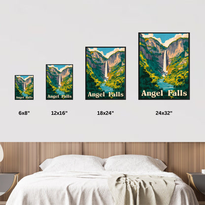 Angel Falls Vintage Travel Poster - Untamed Nature