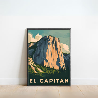 Yosemite El Capitan Vintage Travel Poster