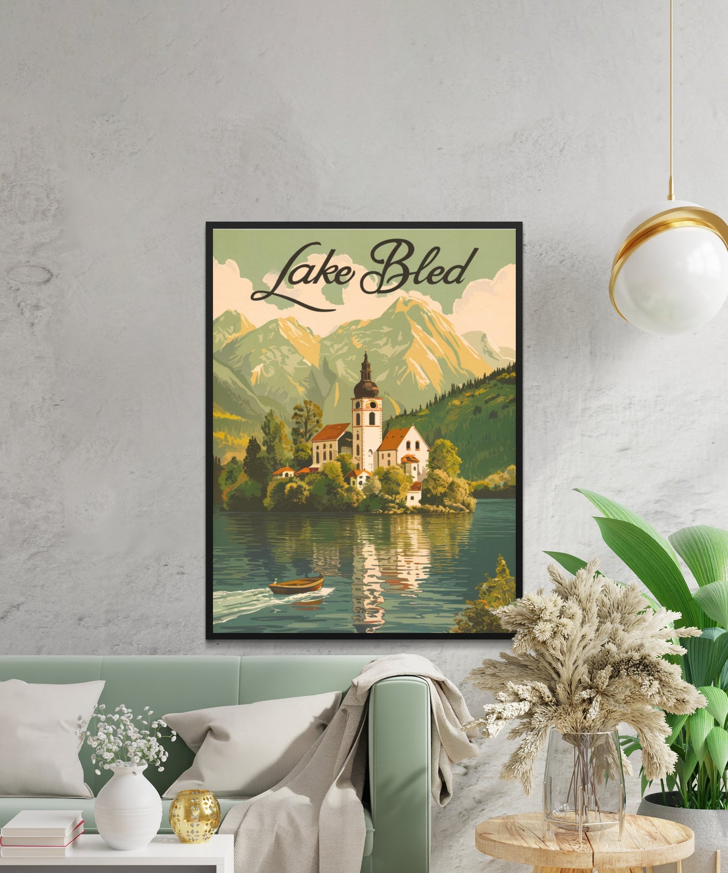 Lake Bled Vintage Travel Poster - Crystal Waters