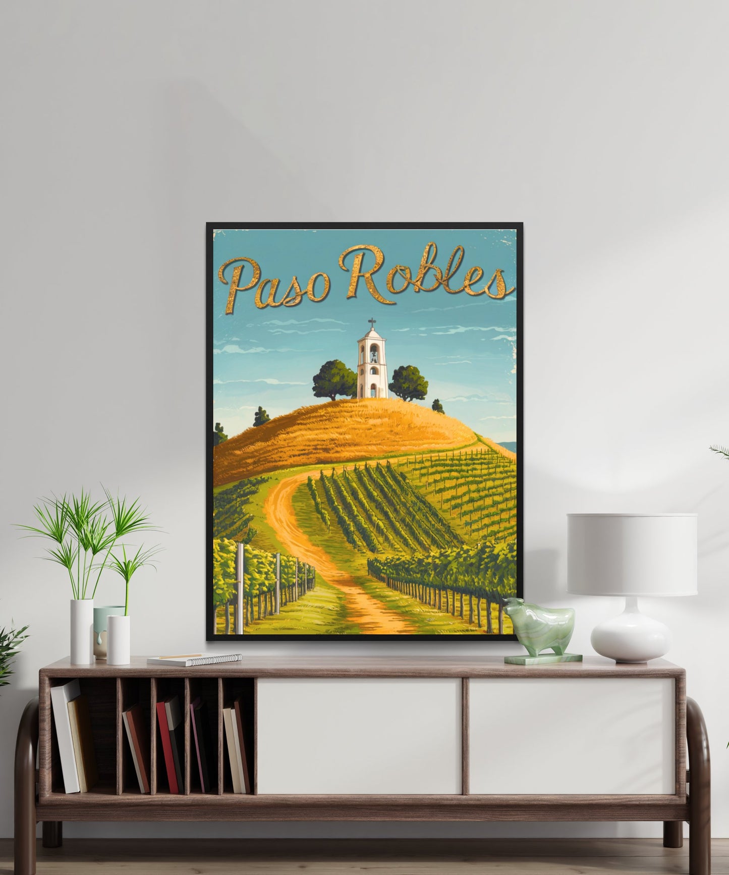 Paso Robles Vintage Travel Poster