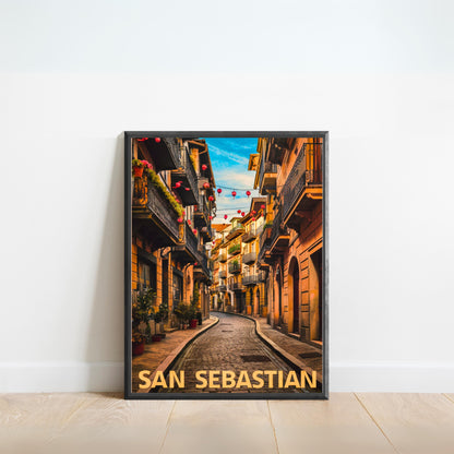 San Sebastian Vintage Travel Poster - Coastal Paradise