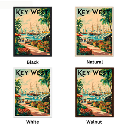 Key West Vintage Travel Poster - Conch Republic Charm