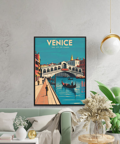 Venice Vintage Travel Poster - Enchanting Waterways