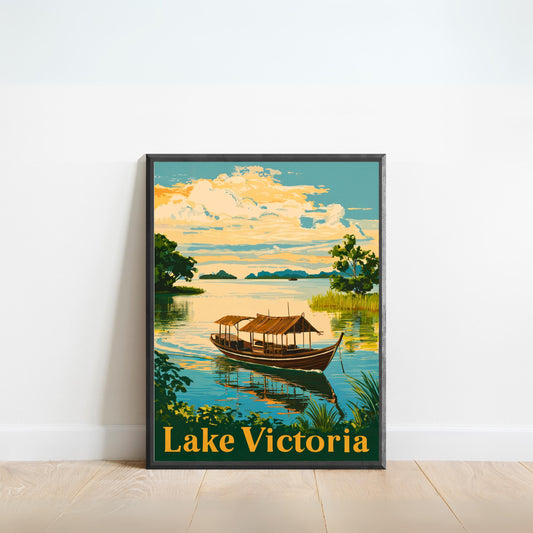 Lake Victoria Vintage Travel Poster - Beauty of Africa’s Great Lake