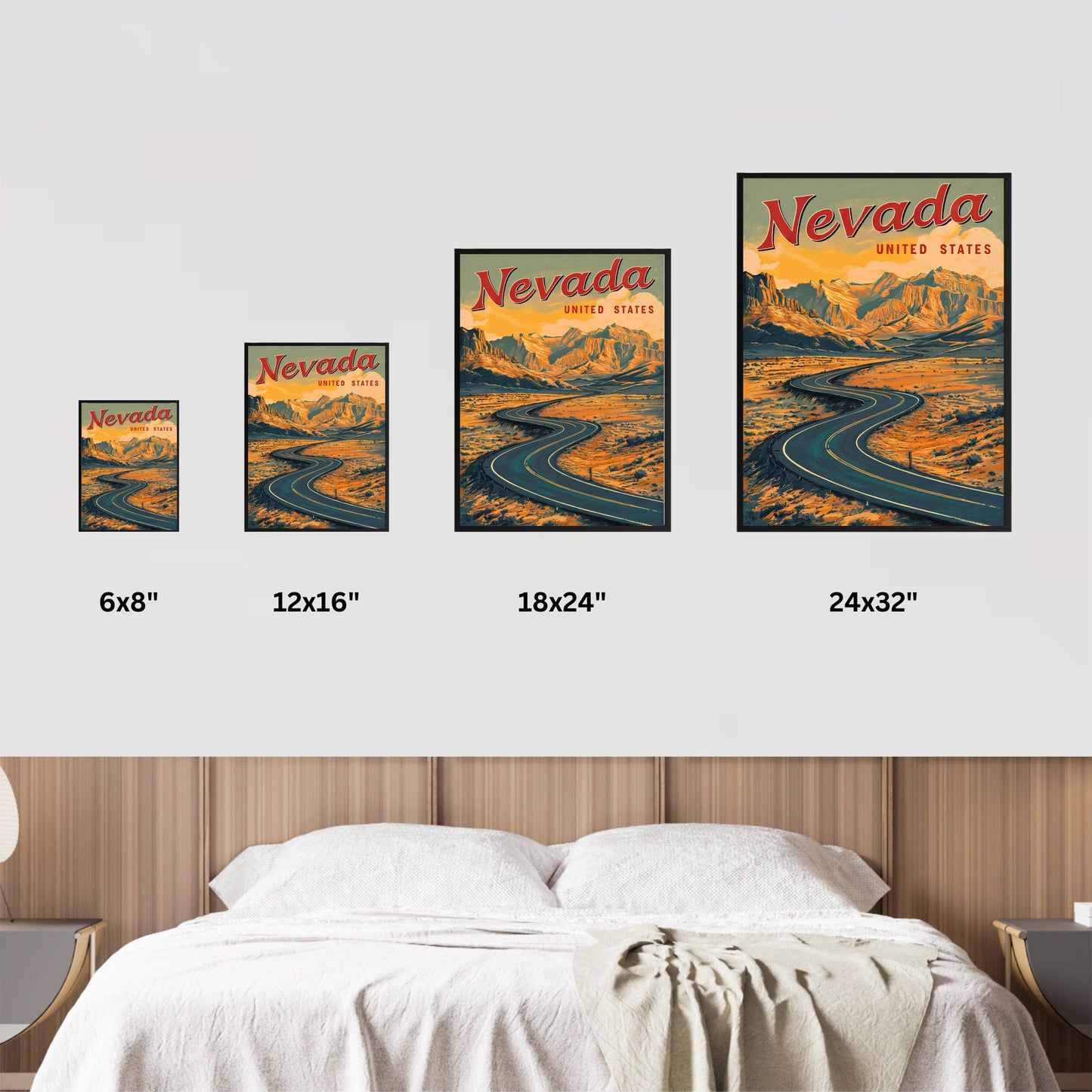 Nevada Vintage Travel Poster