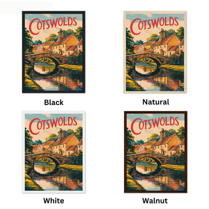 Cotswolds Vintage Travel Poster -Timeless English Countryside