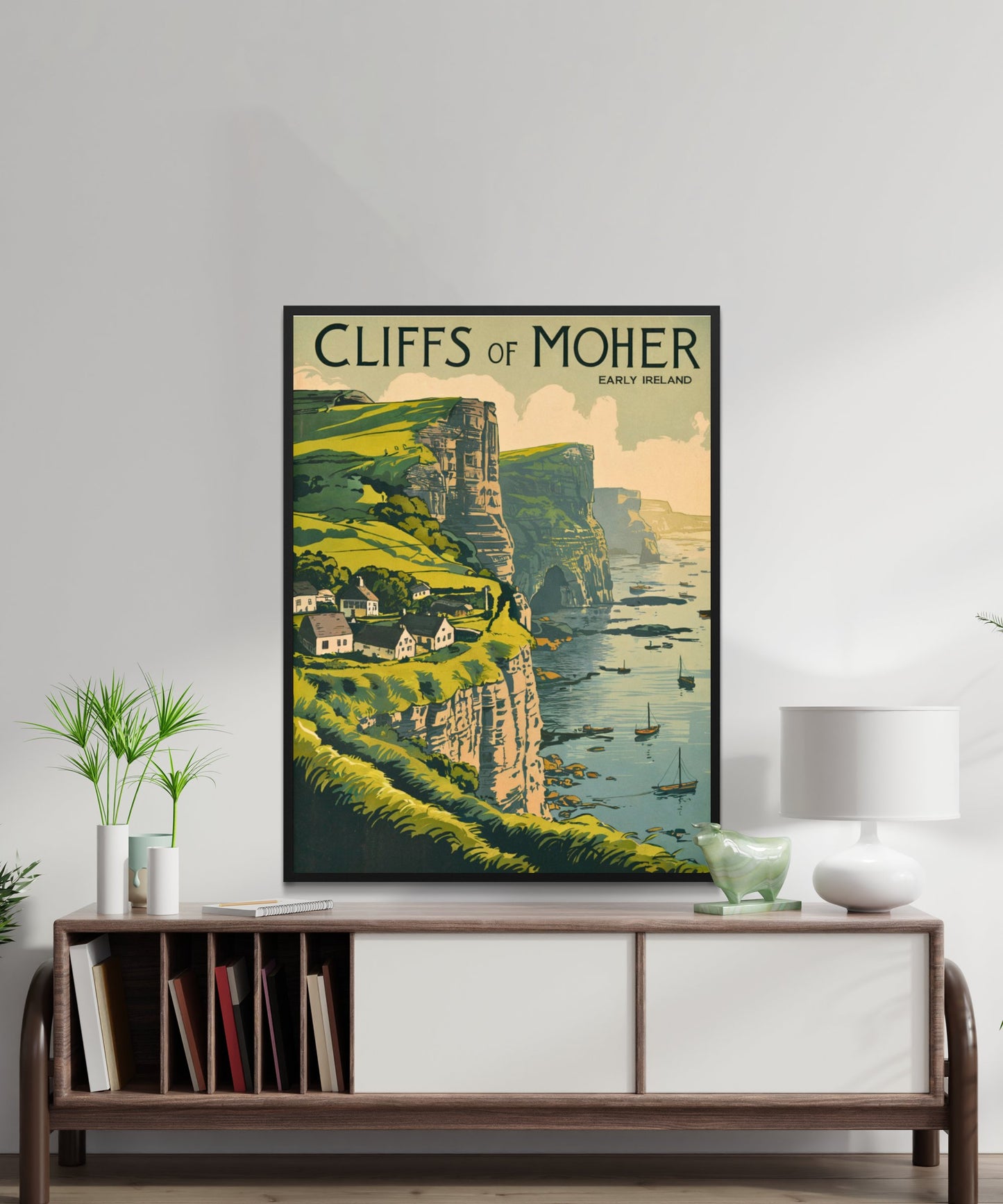 Cliffs of Moher Vintage Travel Poster - Rugged Coastal Beauty