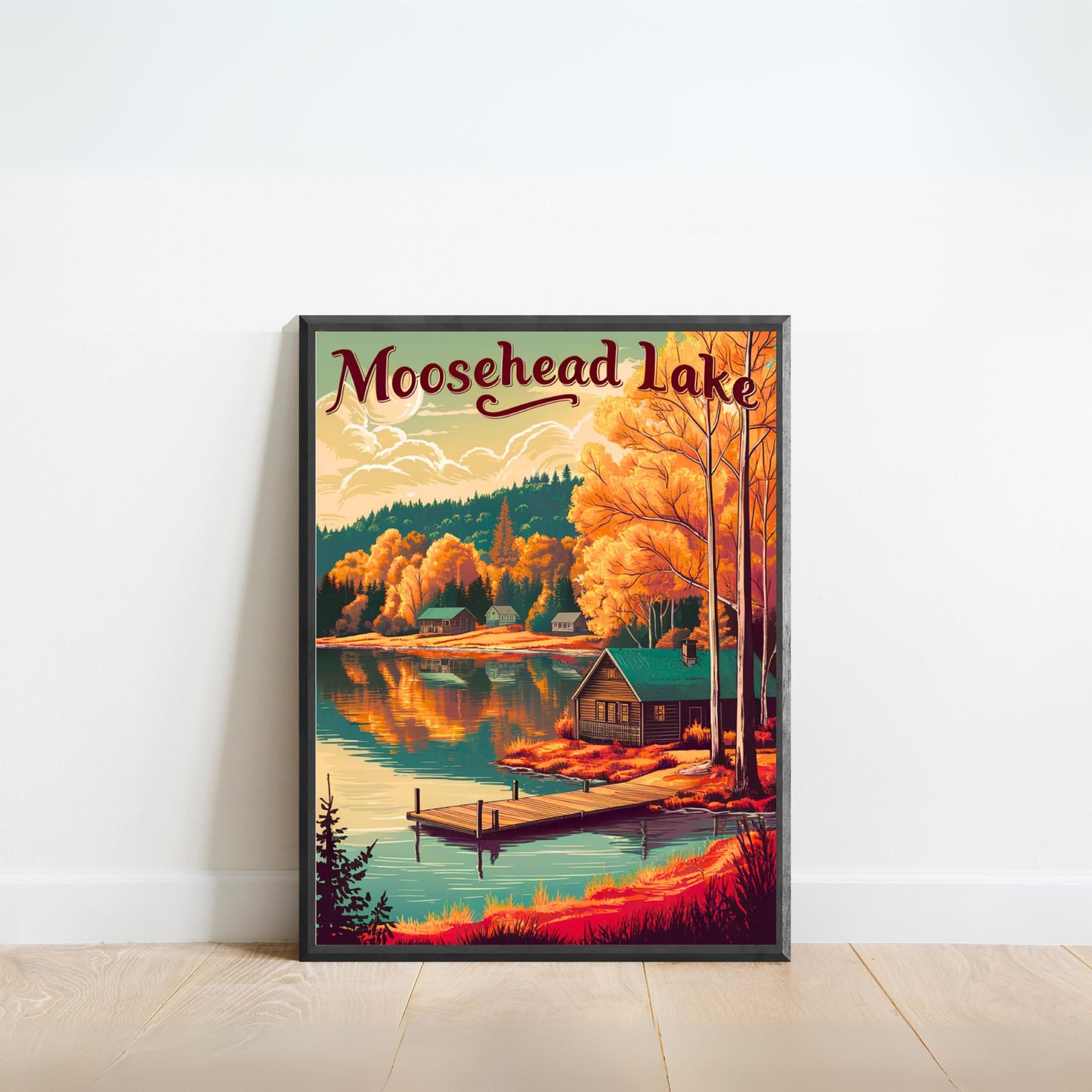 Moosehead Lake Vintage Travel Poster