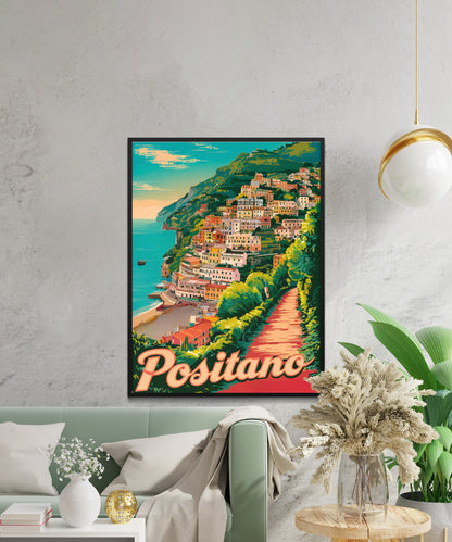 Positano Vintage Travel Poster