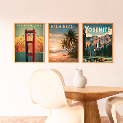 Palm Beach Vintage Travel Poster - Timeless Coastline