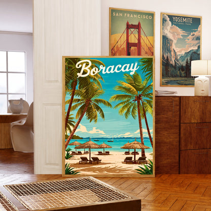 Boracay Vintage Travel Poster