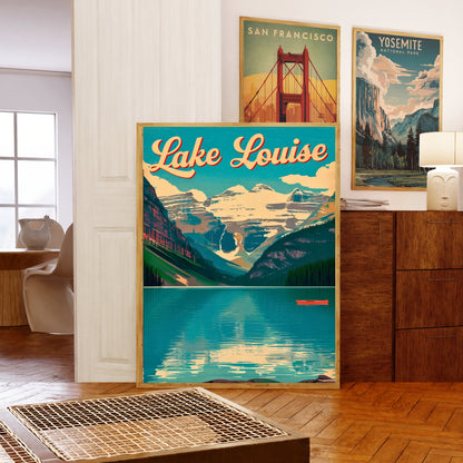 Lake Louise Vintage Travel Poster - Scenic Wonderland