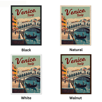 Venice Vintage Travel Poster - Reflections of Elegance