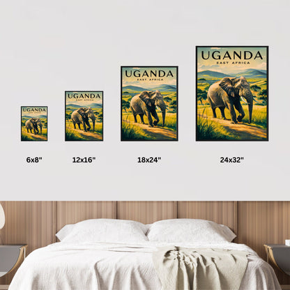 Uganda Vintage Travel Poster