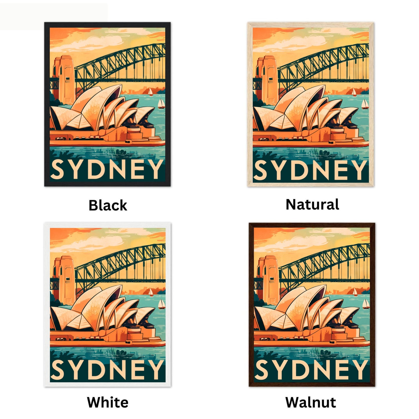 Sydney Vintage Travel Poster - Harbour City