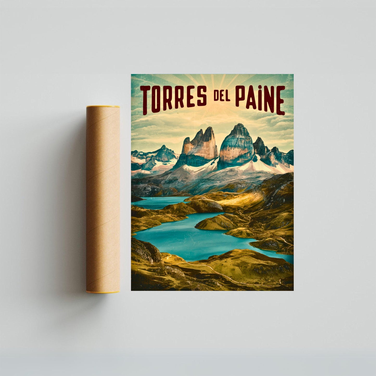 Torres del Paine Vintage Travel Poster - Timeless Beauty