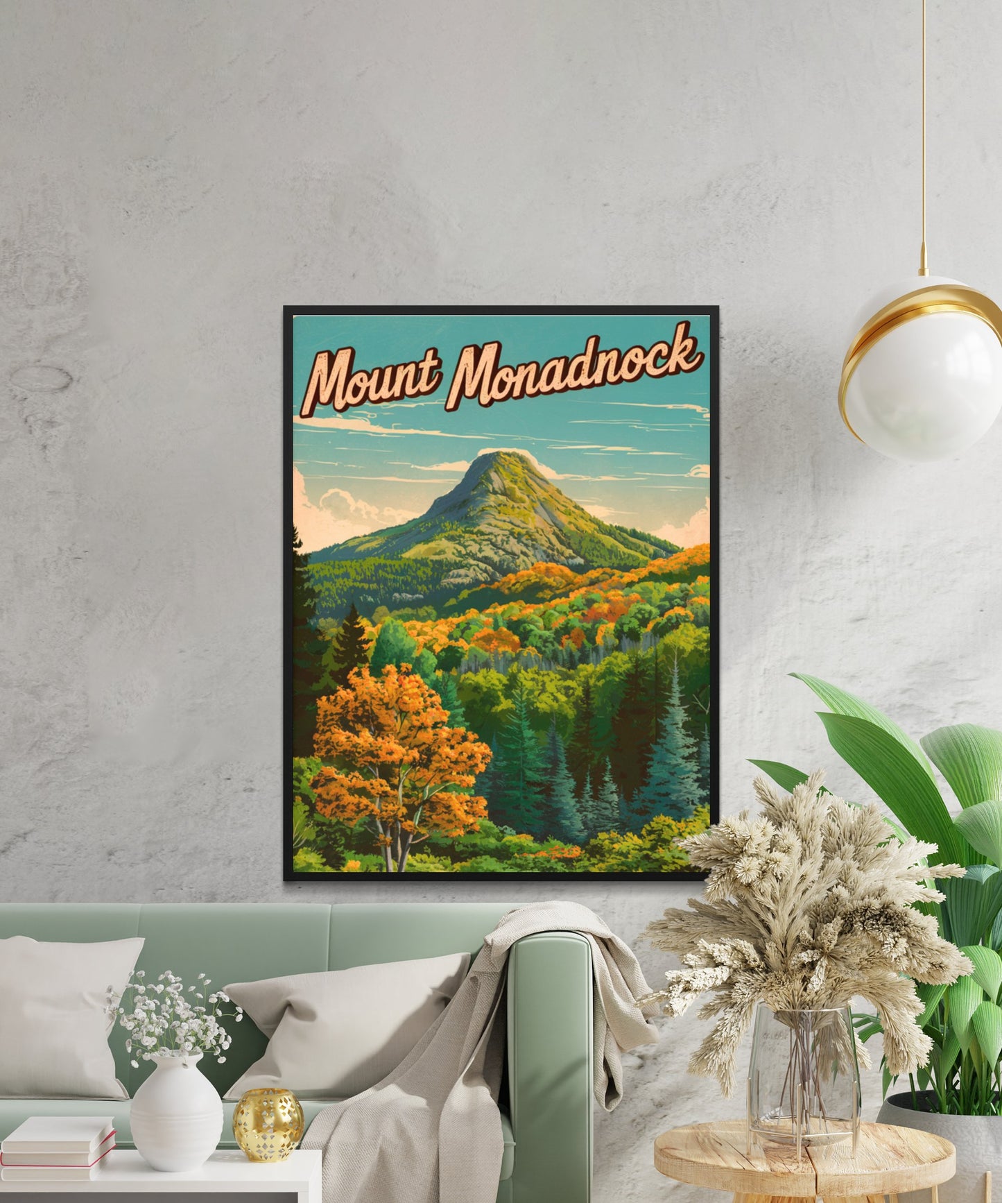 Mount Monadnock Vintage Travel Poster