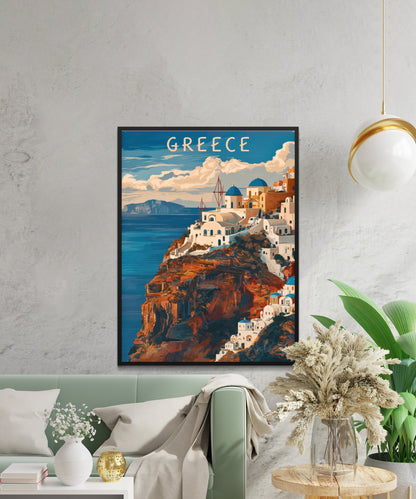 Greece Vintage Travel Poster