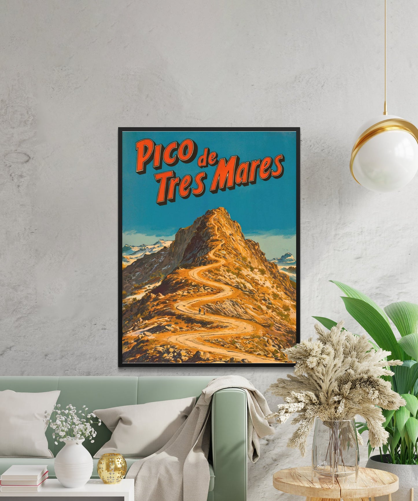 Pico de Tres Mares Vintage Travel Poster - Timeless Spanish Summit