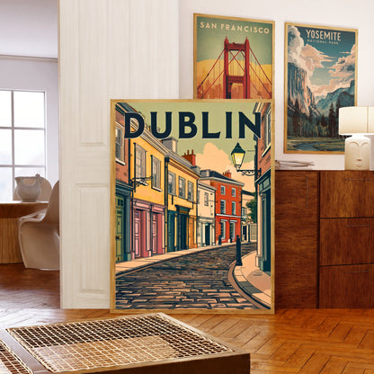 Dublin Vintage Travel Poster