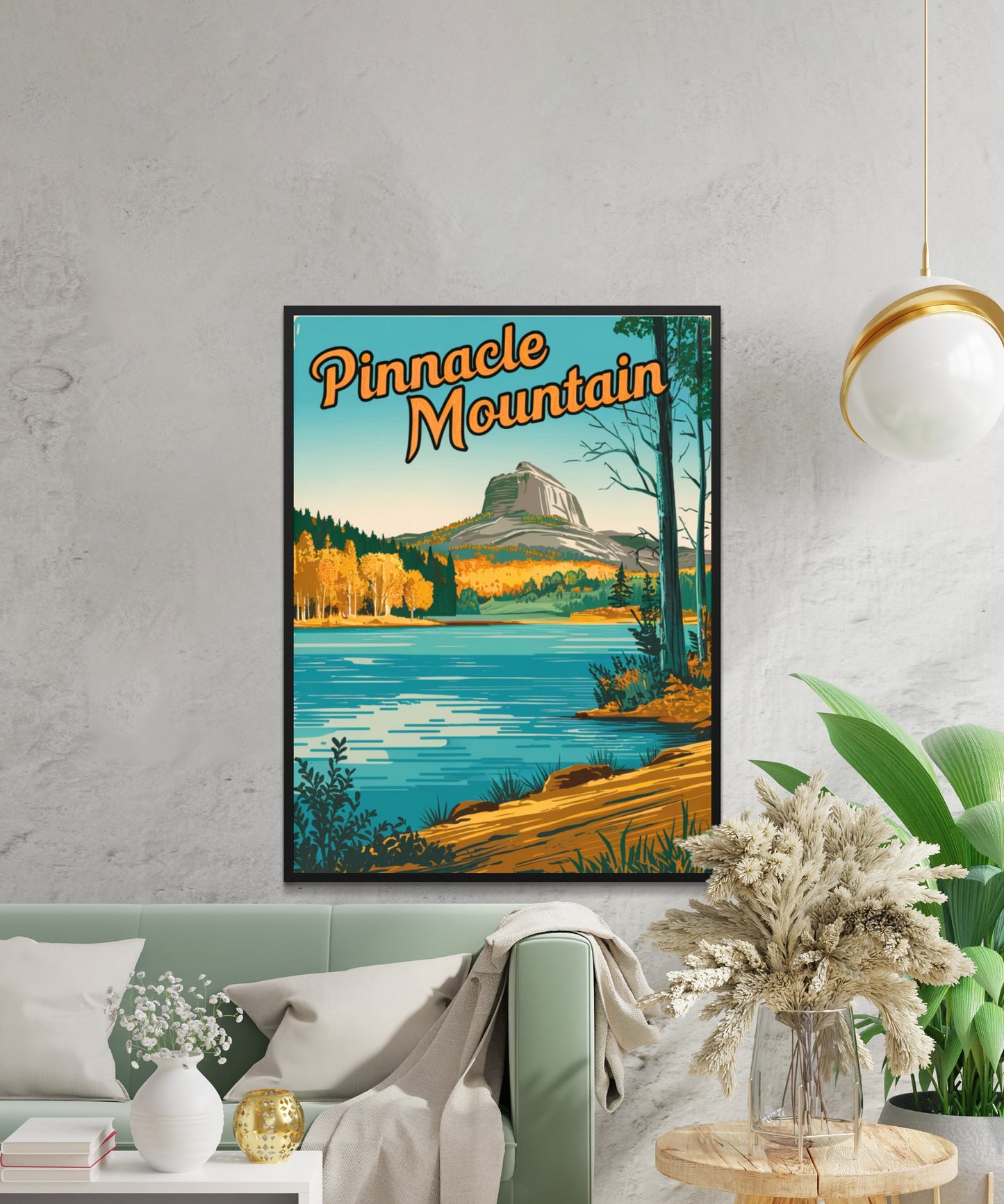 Pinnacle Mountain Vintage Travel Poster - Majestic Peaks