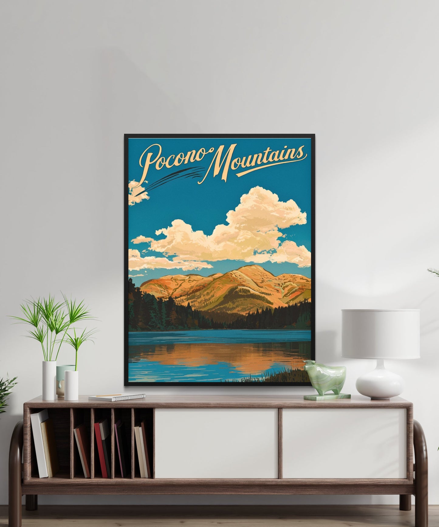 Pocono Mountains Vintage Travel Poster - Mountain Escape