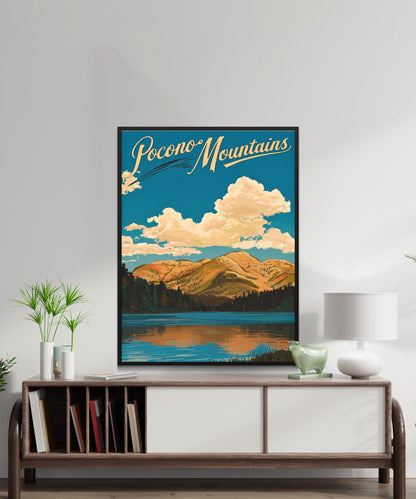 Pocono Mountains Vintage Travel Poster - Mountain Escape