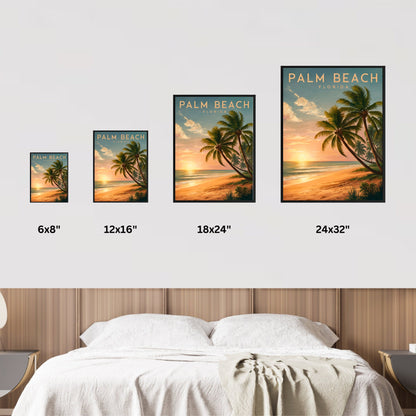 Palm Beach Vintage Travel Poster - Serene Shores