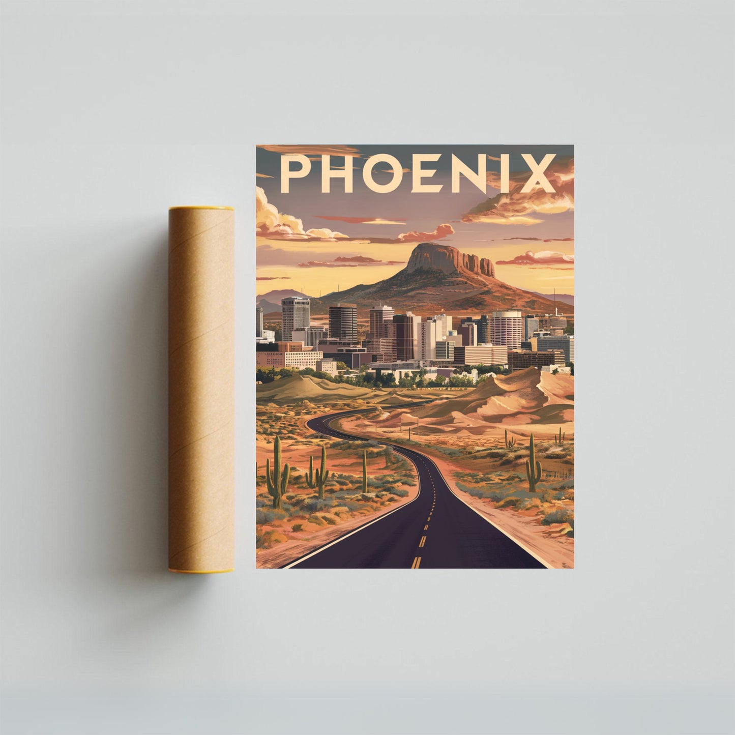 Phoenix Vintage Travel Poster